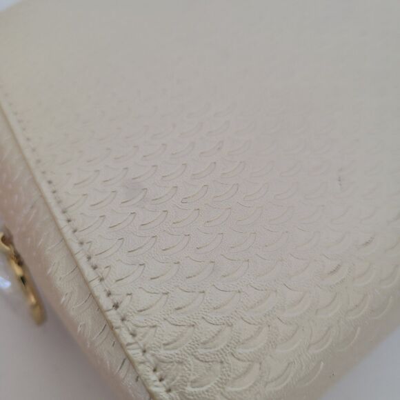 Bulgari Parfums Cosmetic Toiletry Case Champagne Beige Pouch Medium Bag Logo Zip - Picture 10 of 11
